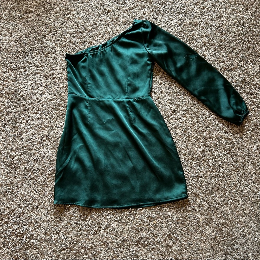 Abercrombie & Fitch | Elegant Green One-Shoulder Dress